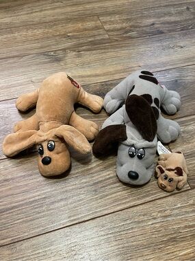 Pound Puppies Plush Dog Trio - Brown & Gray